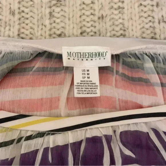 Motherhood Maternity short-sleeve striped blouse, size medium​ - Picture 3 of 3